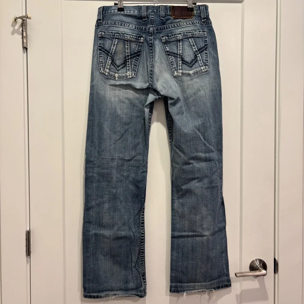 Lucky Brand Mens Jeans 33 Old Chalet Straight Leg Blue Denim 7M10213